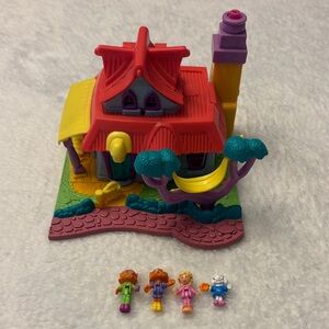 VINTAGE Polly Pocket Colorful Playhouse with Figures